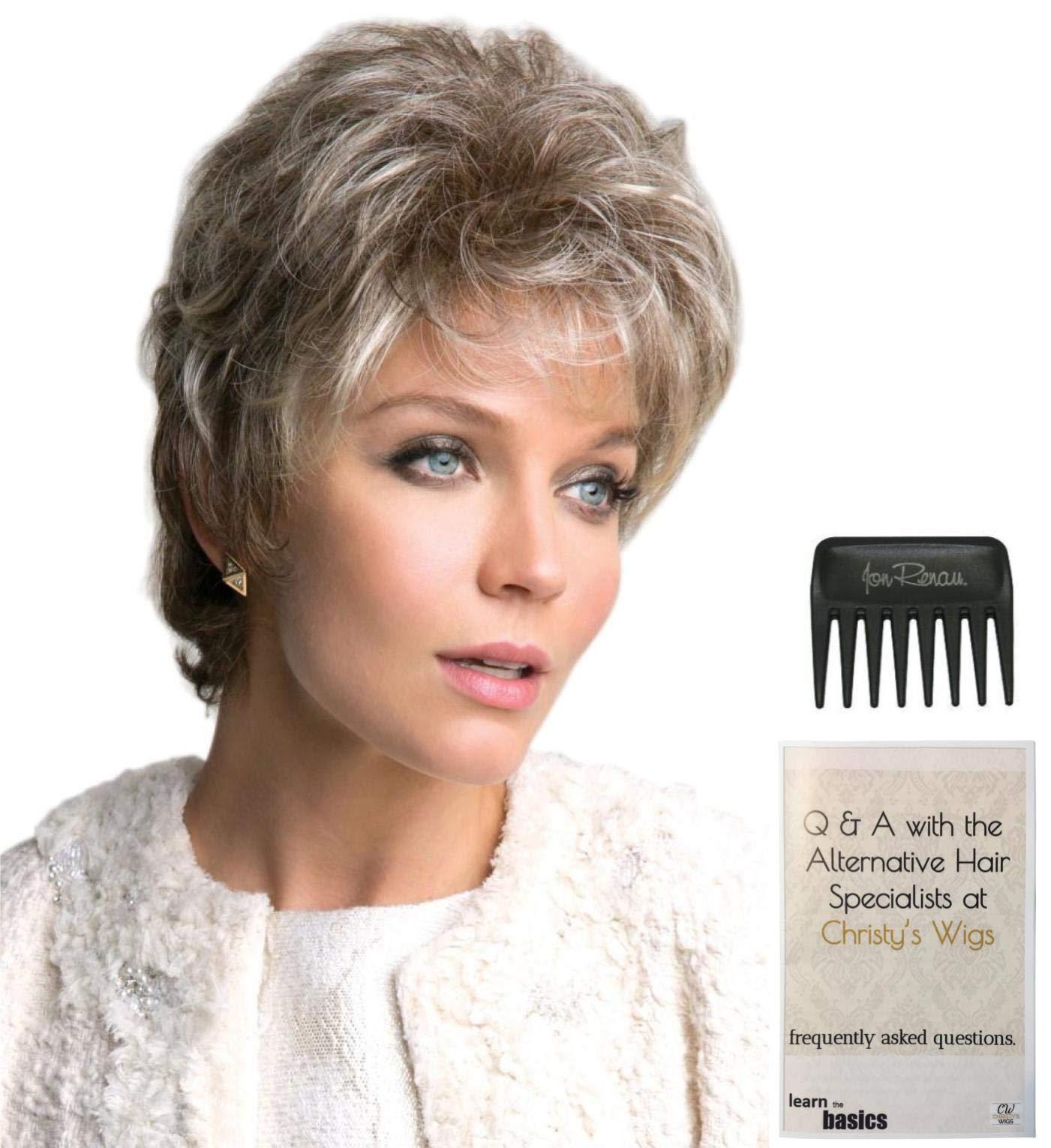 Rene of Paris & Christy's Wigs Bundle - 3 Items: Joey Wig by Rene of Paris, Christy's Wigs Q & A Booklet & Wide Tooth Comb - Color: SPRING HONEY