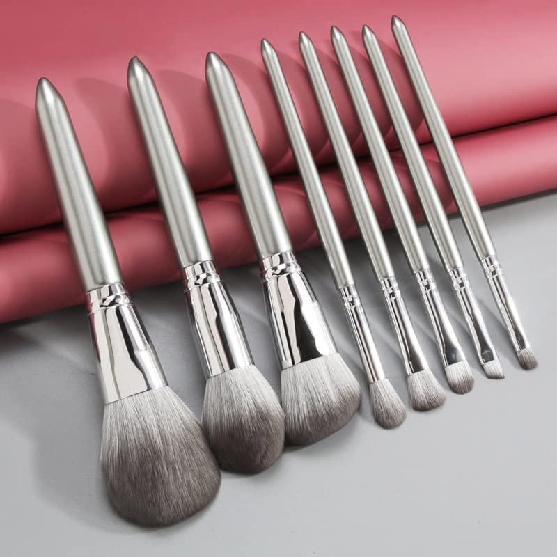 IBDRYKK IBDRYKK 12pcs Silver Makeup Brushes Set Cosmetic Powder Foundation Blusher Eyeshadow Lip Brush Professional Beauty Make Up Tools