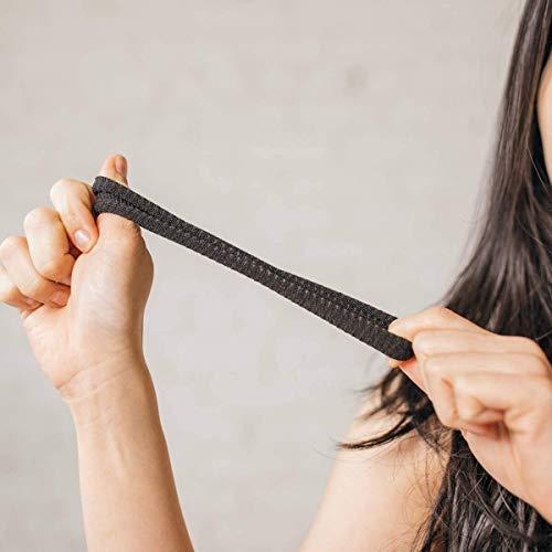 Burlybands Burlybands Large Hair Ties for Thick Heavy or Curly Hair. No Slip No Damage Seamless Ponytail Holders Scrunchies Sports Thick Hair Ties (Black 8 Pack + Brown 3 Pack)