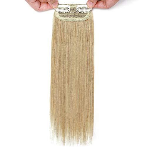 S-noilite S-noilite Clip in Hair Extensions for Short Hair 100% Real Human Hair 1PCS 2 Clips Clip in Hairpieces For Women with Thinning Hair Add Hair Volume 15g 10Inch-Natural Blonde