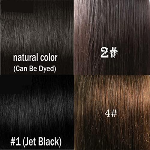 RJ HAIR RJ Hair Flat Tip Human Hair Extensions 30inch Kinky Straight Pre Bonded Hair Extensions I Tip Human Hair Pre Bonded Hair Keratin Hair Coarse Yaki 100 Strand (26inch 100Strand, #1(Jet Black))
