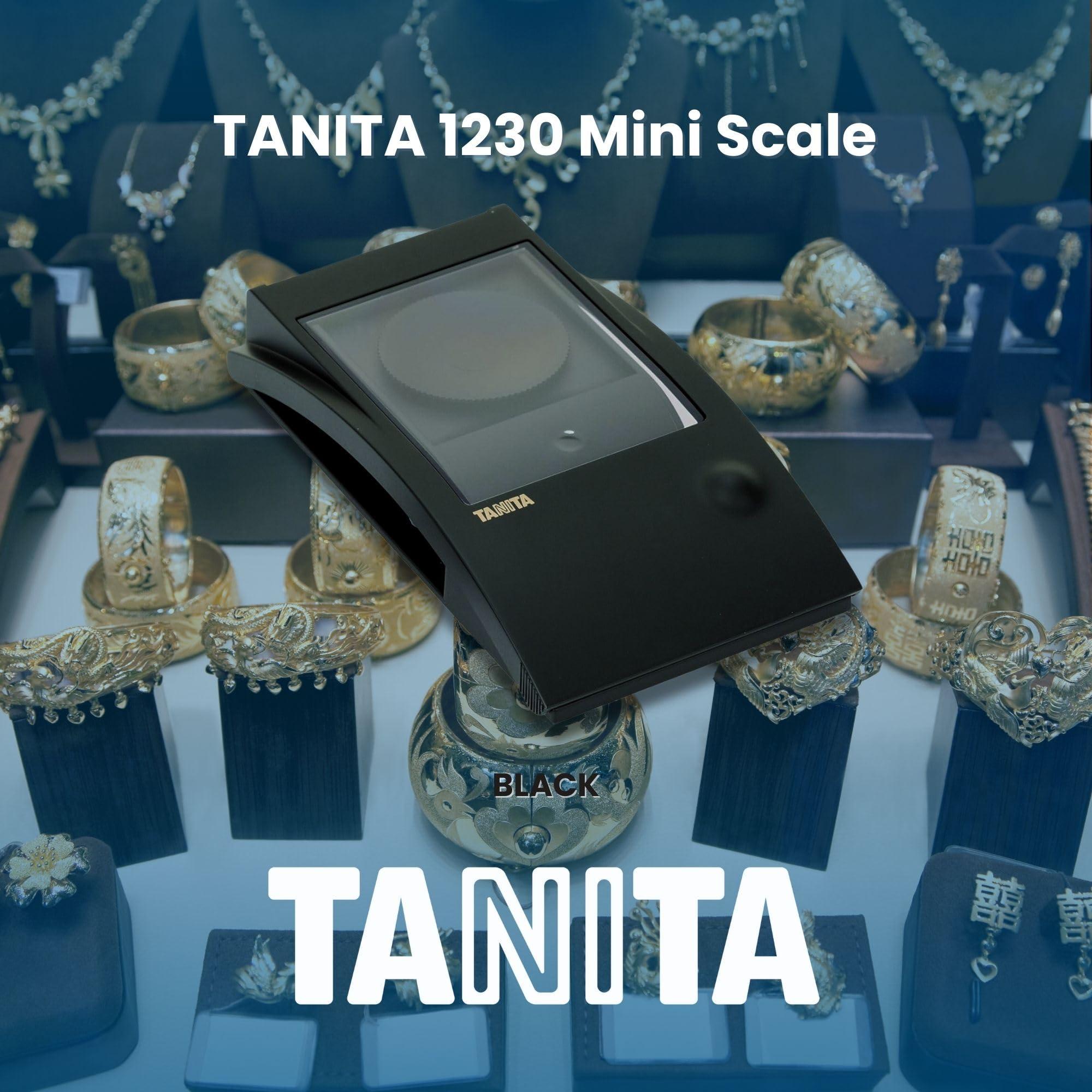 TANITA Tanita 1230 Professional Mini Diamond Scale - Japan Technology - Portable Carat Scale for Precise Gem Weighing - Energy Saving and Auto Power Off - Easy to Read 5 Digit LCD Display
