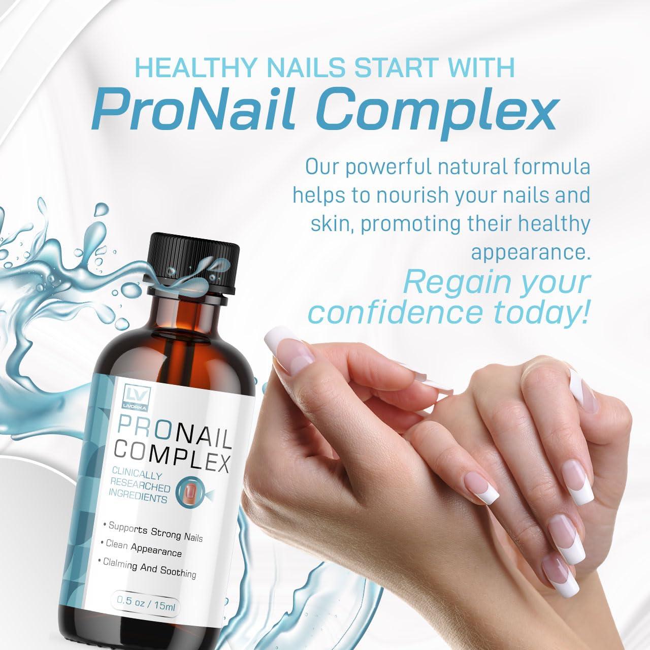 LIVORKA Pronail Complex - Official Pronail Complex Toenail Treatment Liquid Drops Premium Formula Extra Strength, Original Pro Nail Complex Oil Liquid Drop All Natural Support, 1 Bottle for 30 Days