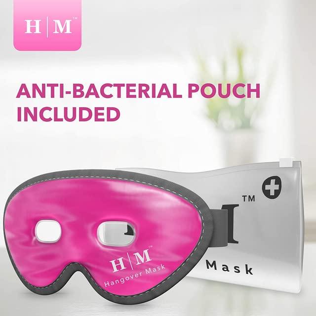 H M Hangover Mask Cooling Eye Mask -HM Mask- Reusable Gel Eye Mask Cold Pack -Our Ice Eye Mask Soothes Puffy Eyes, Dark Circles & Hangovers- Relieve Your Headaches & Sinus Pain With Cold Eye Mask & Eye Gel Mask Therapy