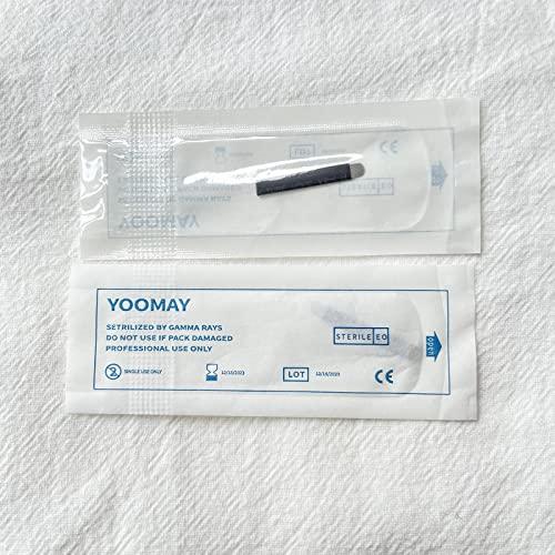 Yoomay Yoomay U16 50Pcs Disposable Microblading Needles with 0.18mm Diameter,Permanent Makeup Supplies Manual Eyebrow 16 Pins U Shape Shading Blades