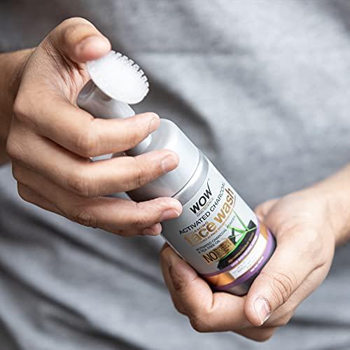 WOW Skin Science WOW Skin Science Activated Charcoal Face Wash With Built-In Face Brush For Removing Impurities - Detox, Cleanse, Purify - (100 ml)