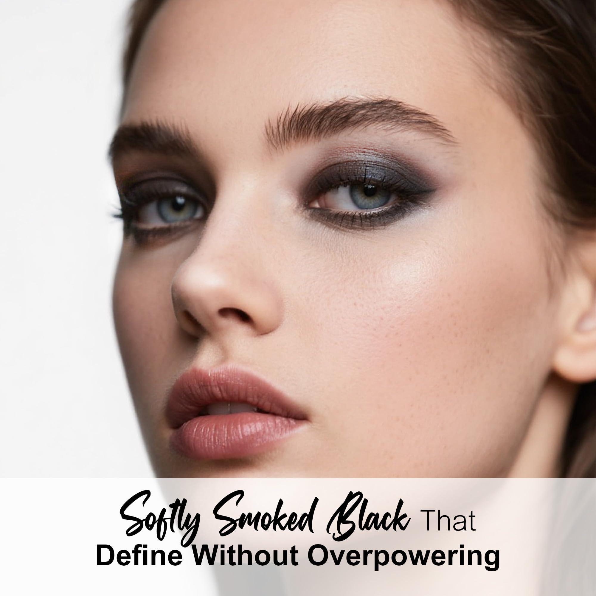 BEPHOLAN BEPHOLAN Single Matte Black Eyeshadow Palette,Black Blush,Cake Eyeliner Powder Goth Makeup Eyeshadow, Black Gothic Vampire Blood Makeup,Black Rose