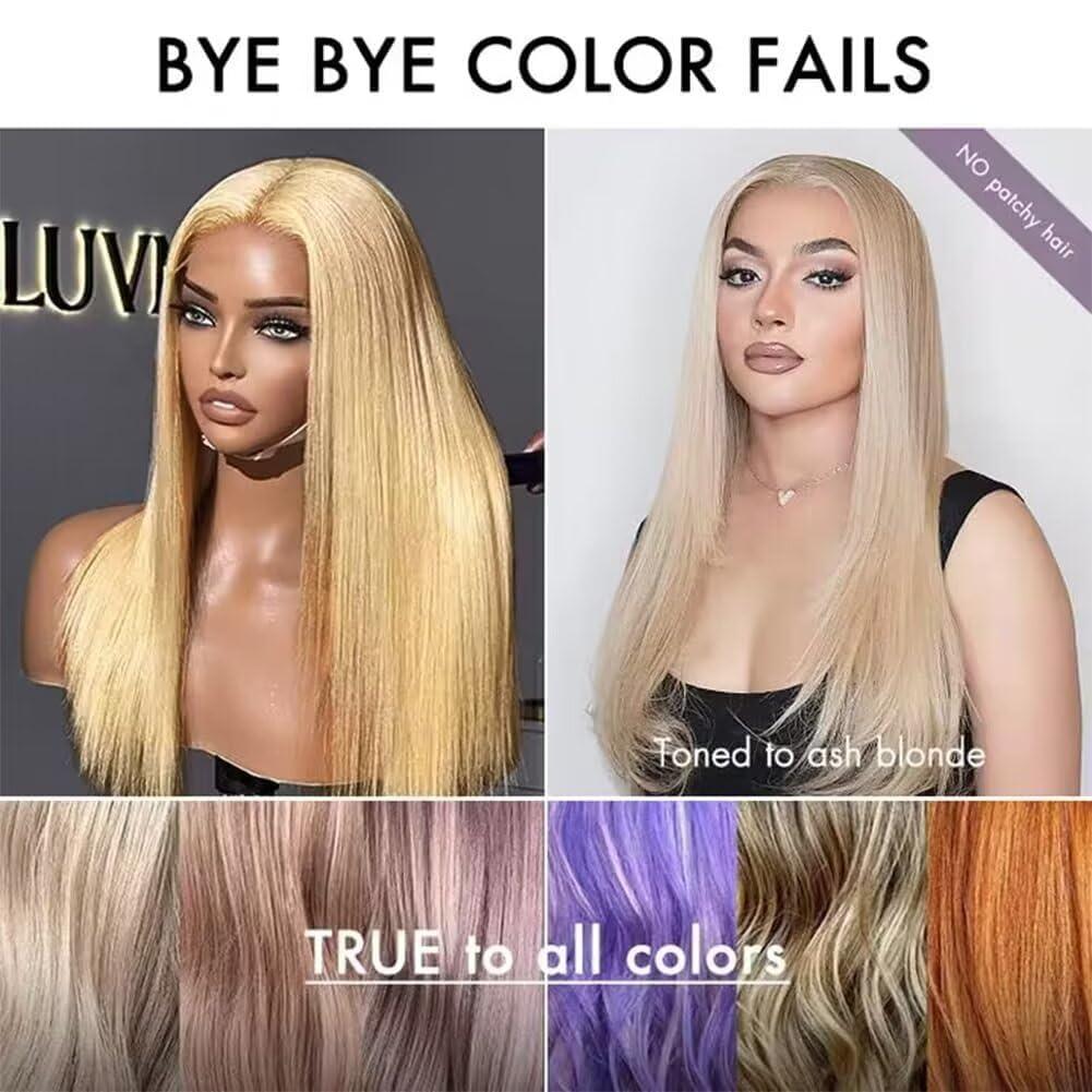 FTQZKEY FTQZKEY 24 Inch Honey Blonde Straight Wig Human Hair 13x4 Honey Blonde HD Lace Front Wig Human Hair 180 Density 27# Colored Human Hair Lace Front Wigs Blonde Human Hair Wigs for Women