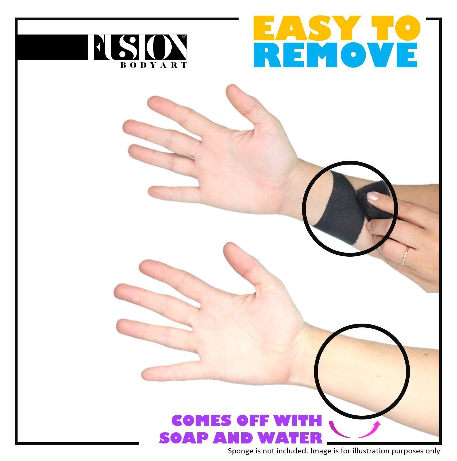 FUSION BODY ART Fusion Body Art Pro Face Paint | Prime Fresh Green (32gm), Professional Quality Water Activated Face and Body Paint Supplies Single Makeup Cake Hypoallergenic, Non-Toxic, Safe, Vegan