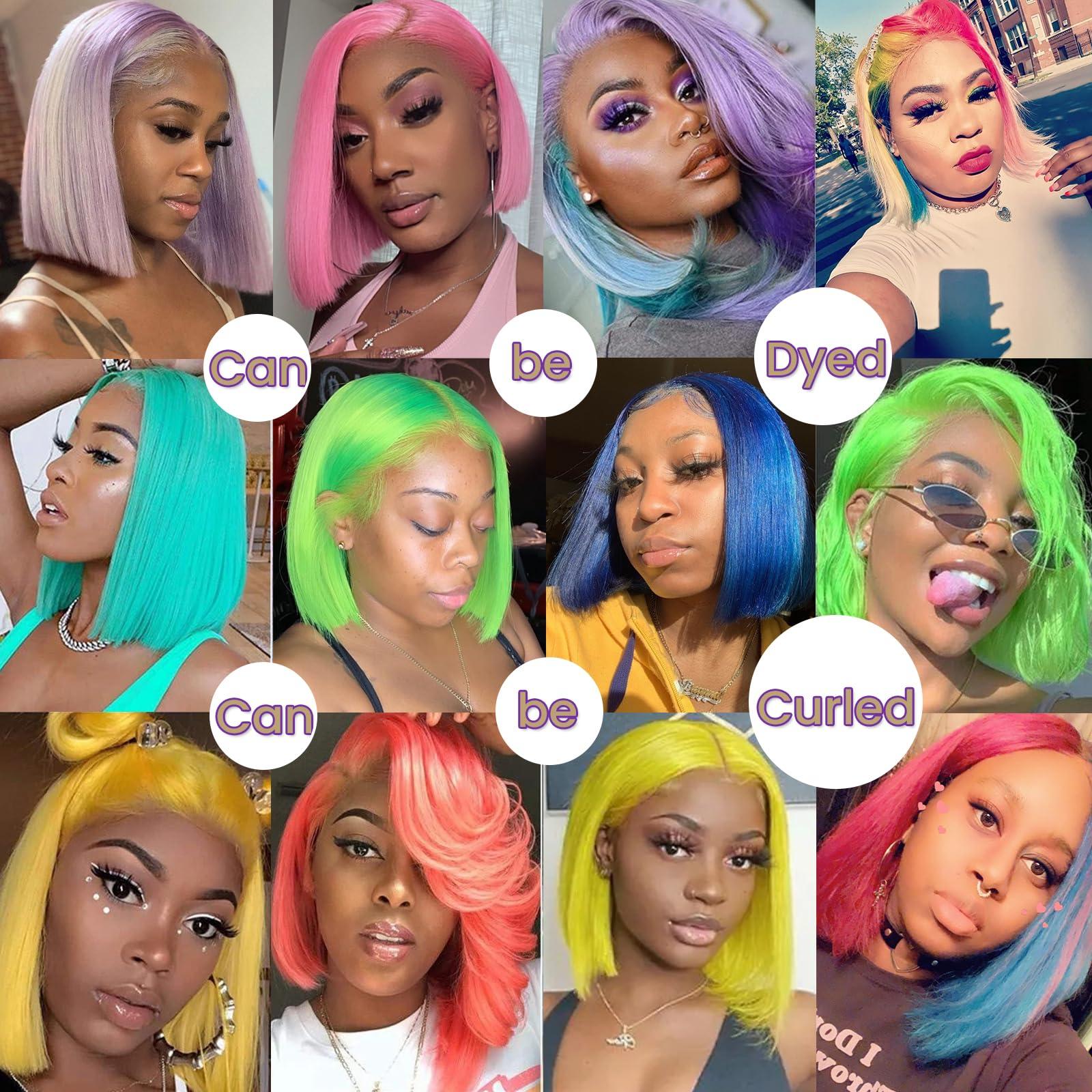 Licoville Grey Short Bob Wig Human Hair 8 Inch Glueless Real 13x4 Bob Lace Front Wigs Human Hair Full 180% Density Free Part Frontal Bob Wigs Human Hair Silver Gray Lace Front Human Hair Bob Wigs Free Part