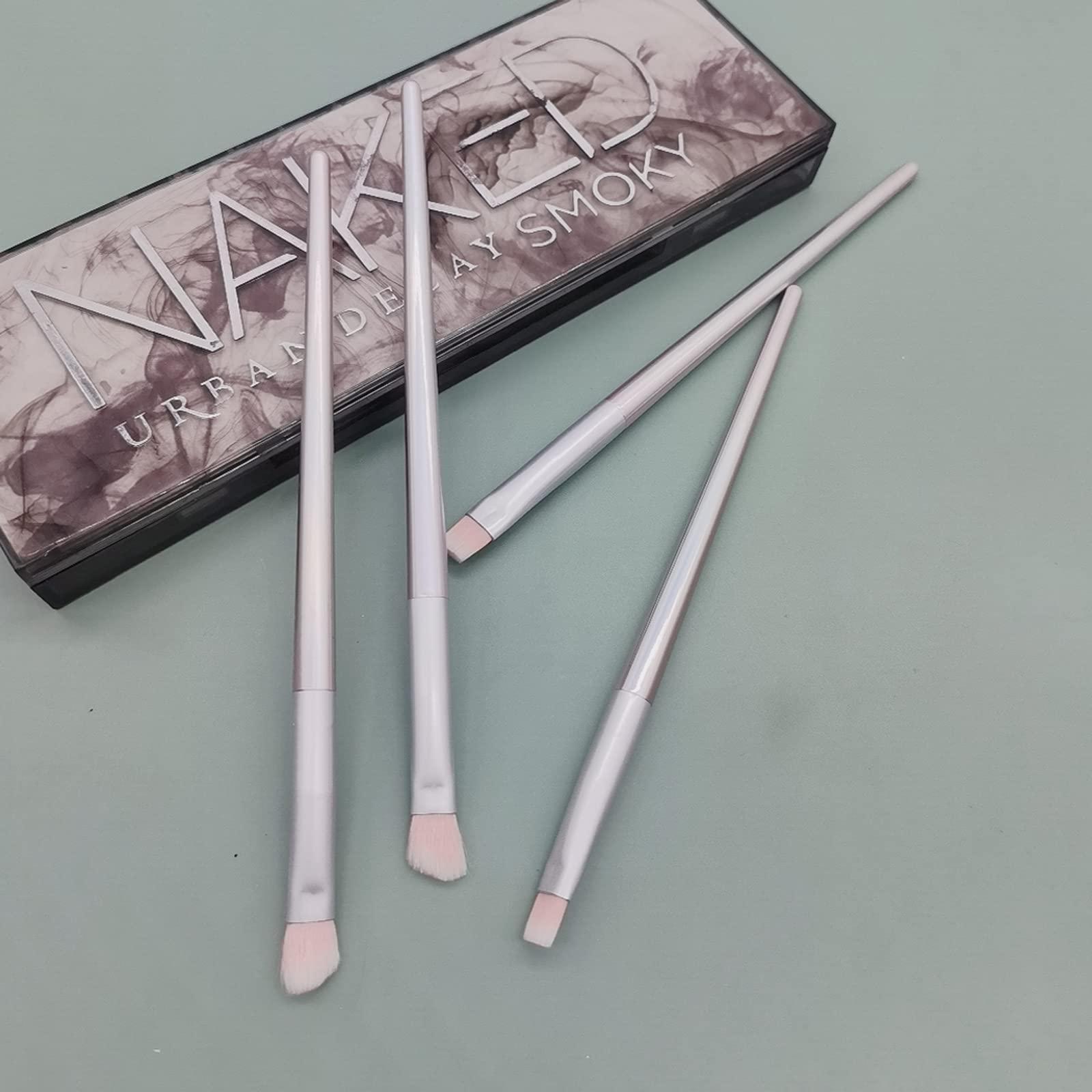 TEONEI TEONEI Neon Pink Eyeshadow Brush,Eyeshadow Blending Brush,Eye Makeup Applicators Concealer Brush,Cosmetic Tools,4PCS