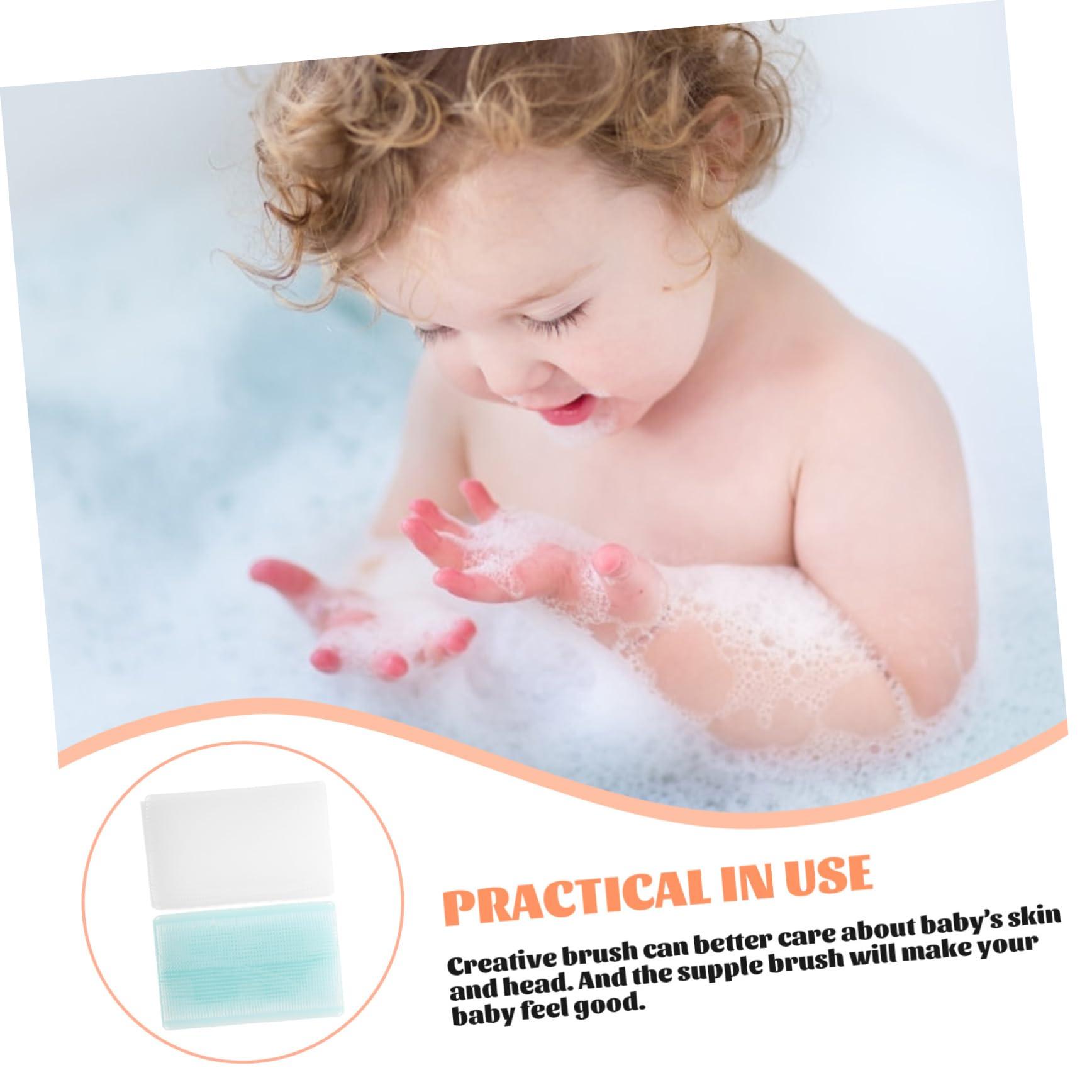 NULYLU NULYLU 2pcs Sensory Brush Sponge Brush Daily Use Shower Brush Household Head Scrubber Bath Accessories Newborn Bath Essentials Cap Shampoo Scalp Scrubber Sponge for Hair Pp