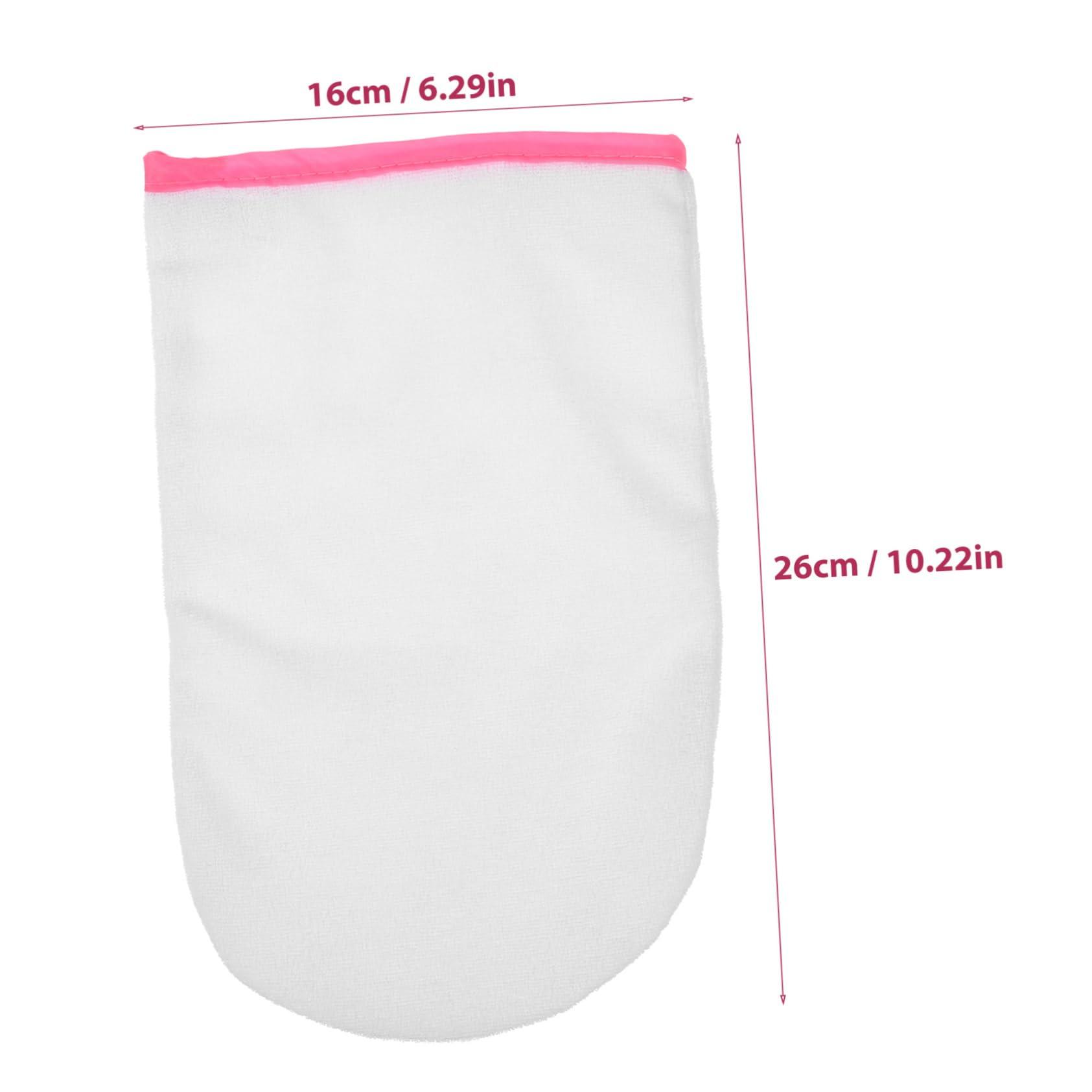 Beaupretty 1 Pair Waxing Gloves Moisturizing Gloves for Dry Hands Nail Art Gloves Heated Glives Aloe Infused Gloves Bath Gloves Hand Lotion Gloves Mitts Tote Bag Manicure Red Towel