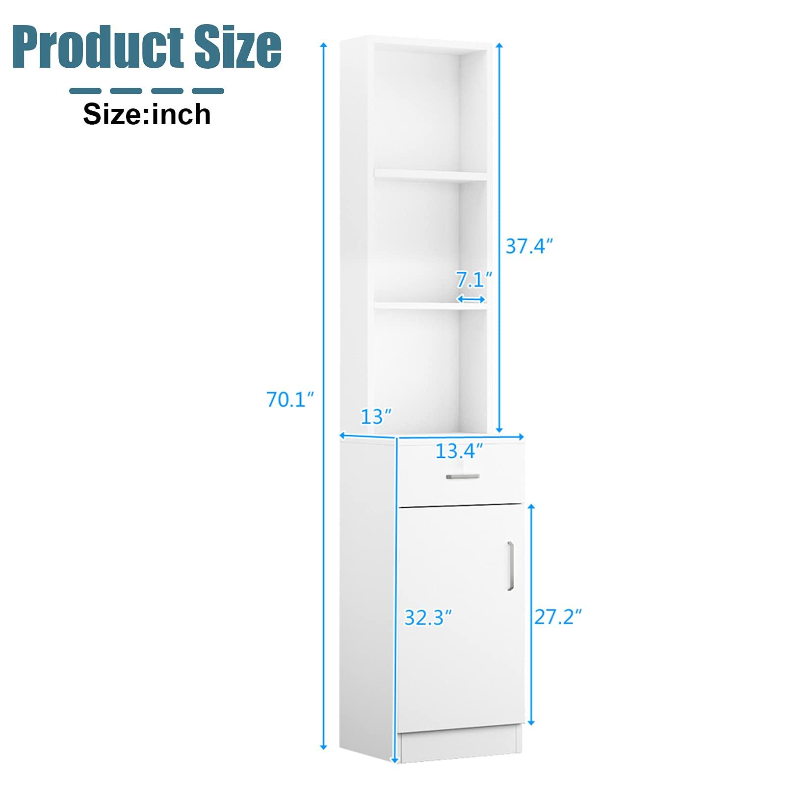 Goujxcy Barber Station for Hair Stylists, Wall-Mount Hair Station with Lockable Drawer & Space-Saving Salon Cabinet (White)