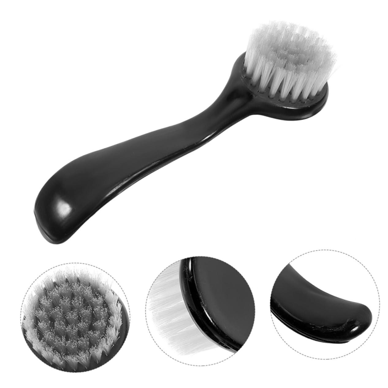 FOMIYES FOMIYES Facial Cleansing Brush Set 6pcs Manual Face Brush Face Wash Scrubber Exfoliating Tool for Travel Black Handle Round Head