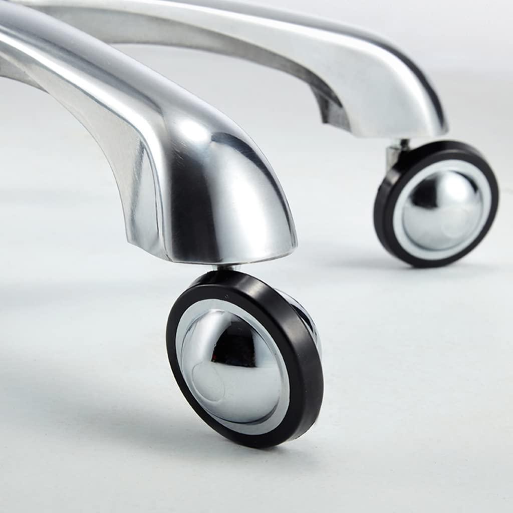 QDZC QDZC Load-Bearing 440 Ib Round Rolling Stool with Wheels, Gold Heavy Duty PU Leather Swivel Height Adjustable Shop Work Stool with Mute Wheels,Massage Beauty Stools Pink