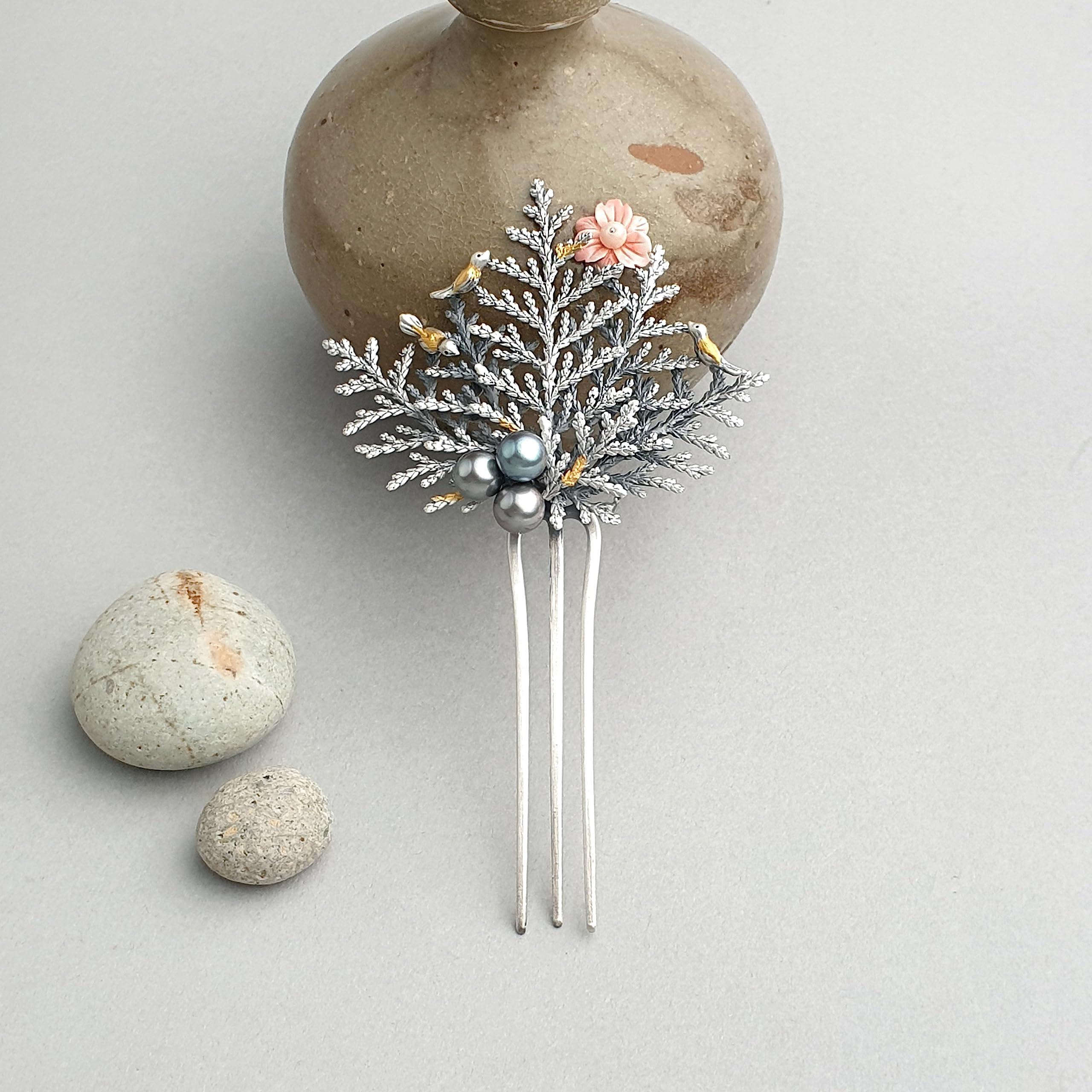 NASCHENKA Naschenka Binyeo Traditional Korean Hanbok Hair Pin Hair Sticks Silver Accessory Wedding Jewelry 1545530