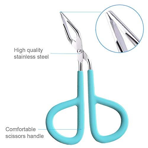 PiggyArt Eyebrow Tweezers, 3 Pack Stainless Steel Scissors Handle Tweezers Clip Eyebrow Remover Brow Shape Grooming Tools (3 Pcs Mixing)