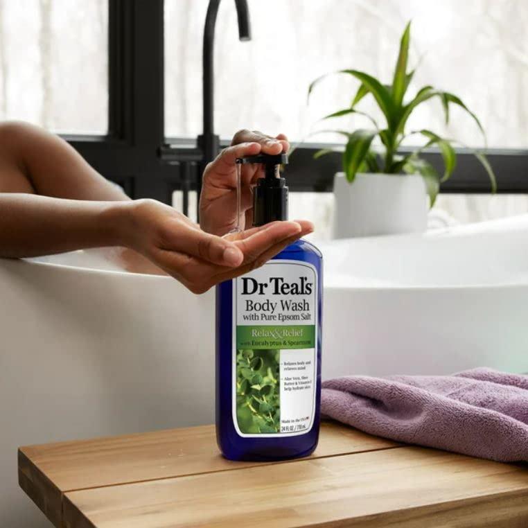Dr Teal's Dr Teal's Body Wash, Relax & Relief with Eucalyptus & Spearmint 24 oz (Pack of 5)