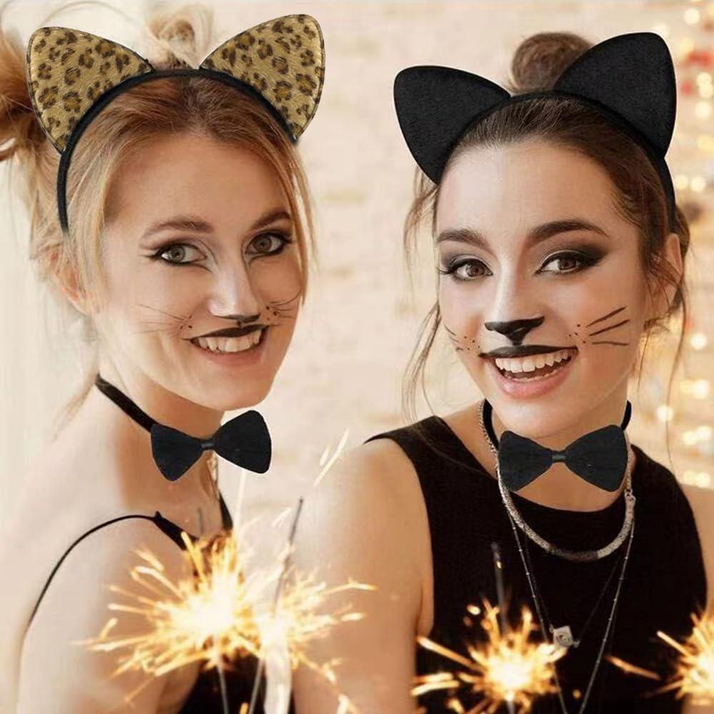Generic Leopard Cat Ears Headband,Leopard Cat Ears Headband, Cheetah Ears, for Halloween Costume Cosplay or Party Decoration (2PCS, One Size)