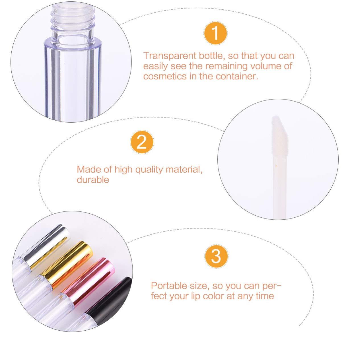 HEALLILY 20pcs Lip Gloss Empty Tube Lipgloss Tubes Bulk Lip Gloss Refillable Bottles Travel Containers for Liquids Travel Containers for Toiletries Lip Tint Filling Plating Cover