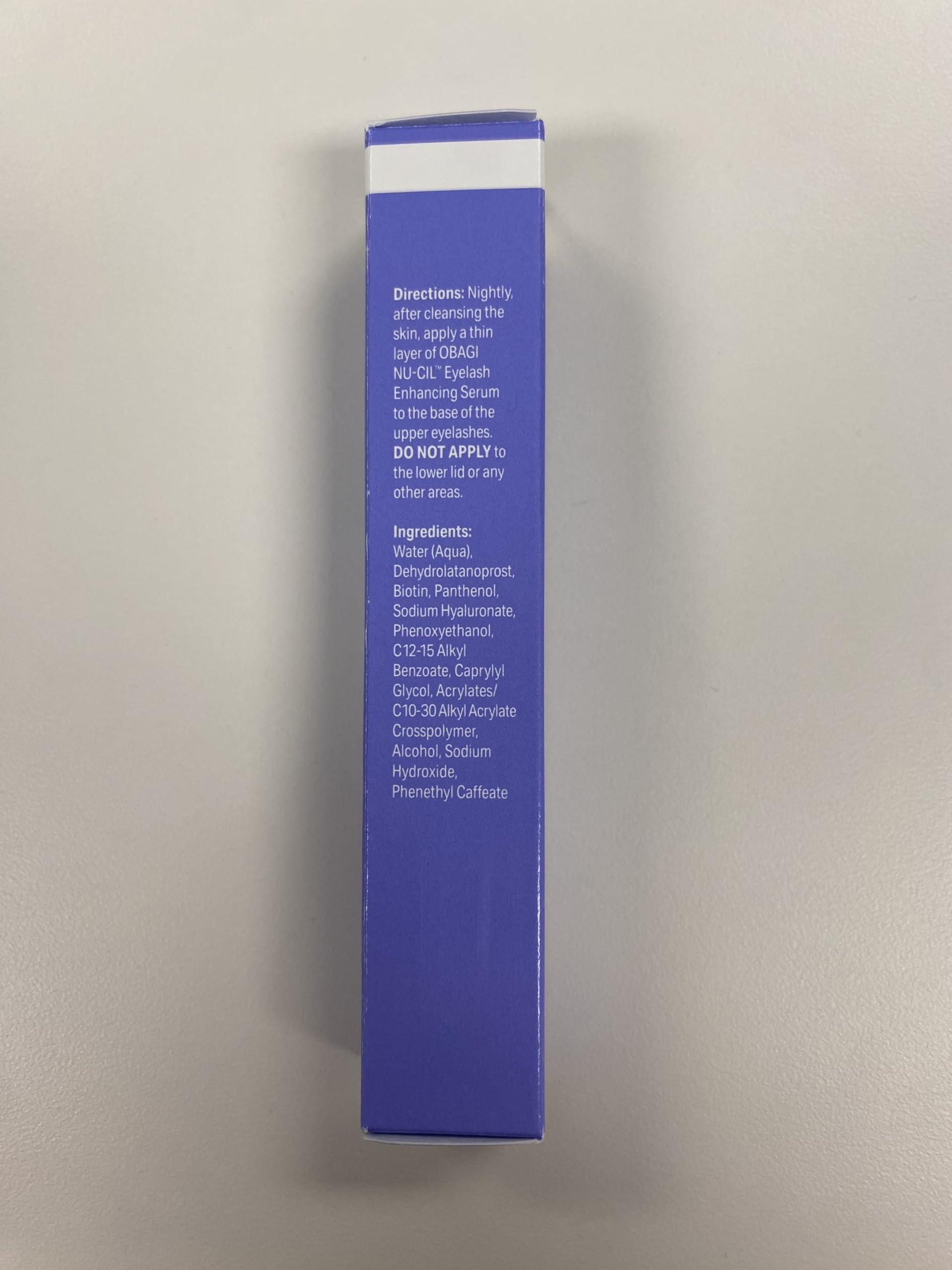 Obagi Medical Obagi Nu-Cil Eyelash Enhancing Serum Nourishing Lash Serum with Biotin for Thicker & More Defined-Looking Lashes 0.1 oz, Pack of 2