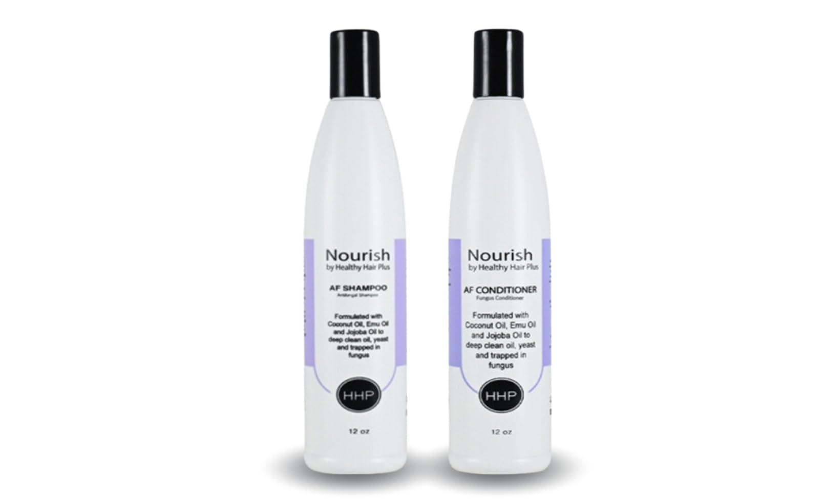 Healthy Hair Plus Fungus Shampoo & Conditioner Set for Humans - Relieves Itchy Dry Scalp, Reduces Inflammation & Irritation. Emu Oil for Gentle Cleansing, Non-Greasy for Women & Men. Made in the USA by Healthy Hair