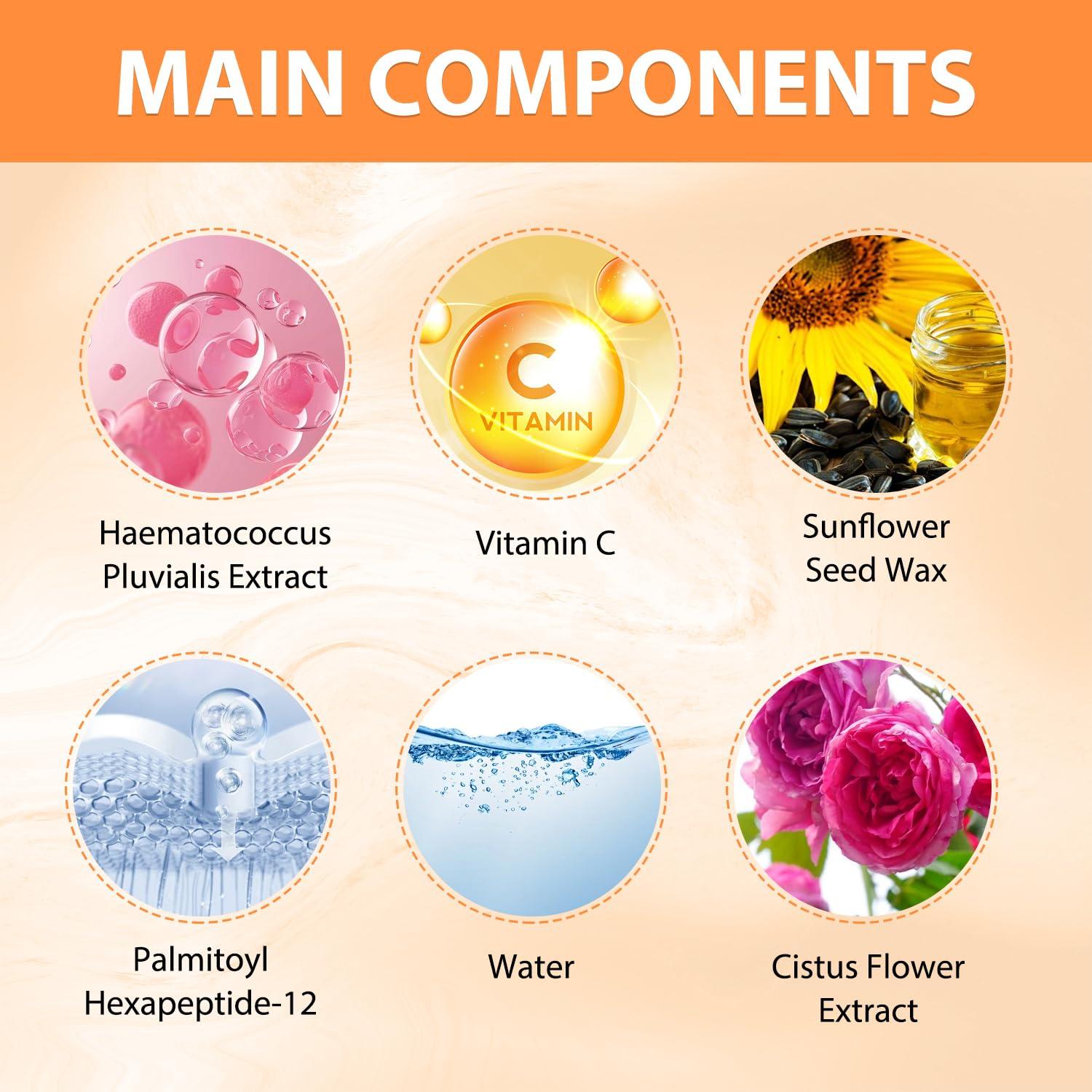 Grenben Revive + Glow Vitamin C Eye Balm (0.14 oz),Moisturizing & Hydrating Eye Cream, Brightening and Reducing Dark Circle, Firming Eye Cream (2 PCS)