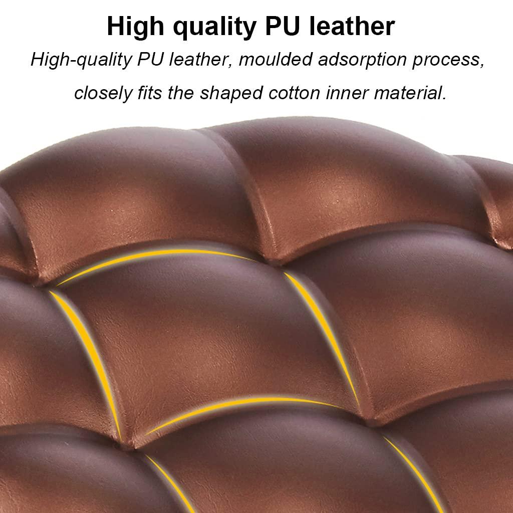 ZHOUXIAO ZHOUXIAO Adjustable Height Stool with 5 Wheels/Thick Sponge,Ergonomic Chrome Steel PU Leather Bar Stool Shop Stool,Hydraulic Rolling Swivel Salon Stool,Massage Spa Tattoo Cou red1