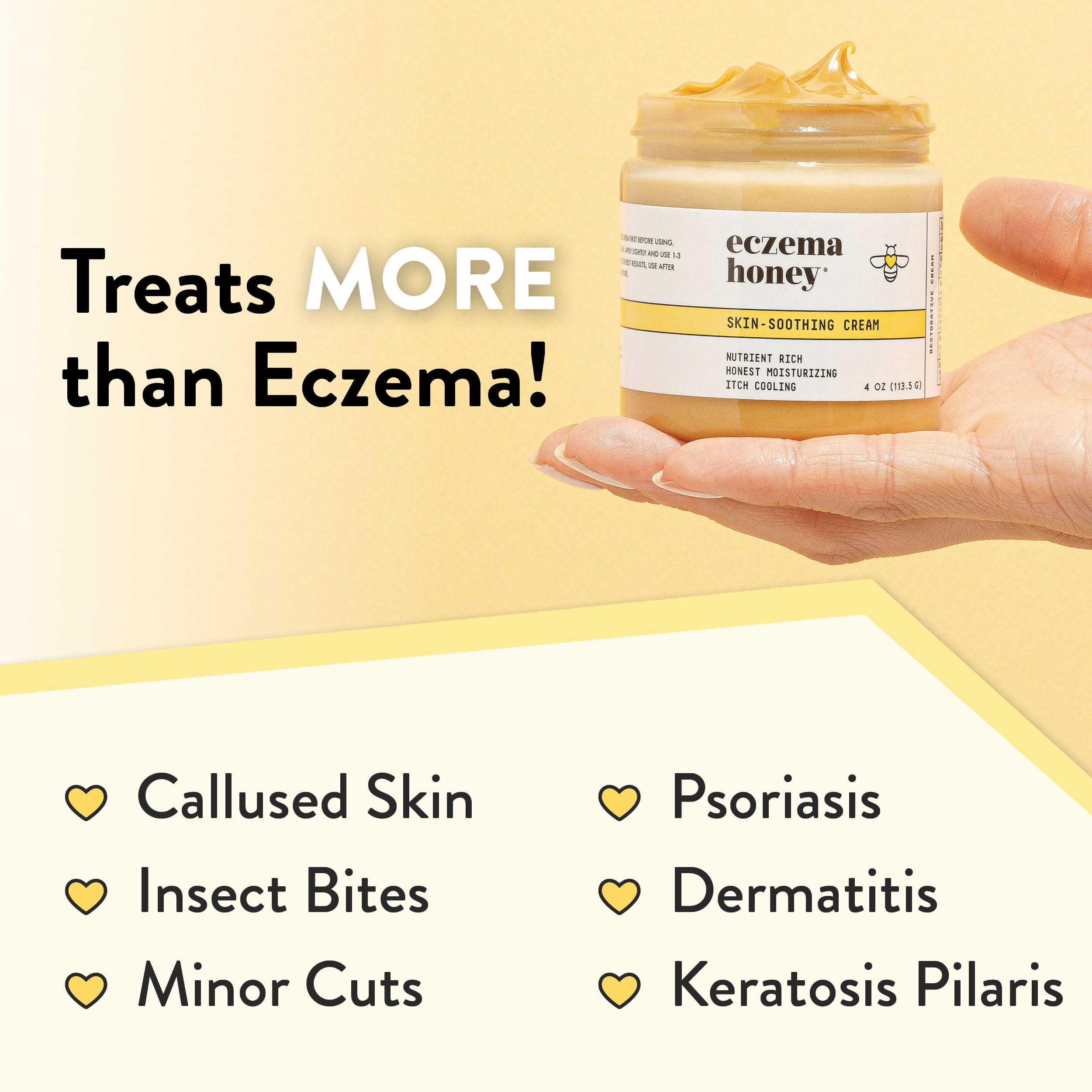 ECZEMA HONEY ECZEMA HONEY Original Skin-Soothing Cream & Oatmeal Facial Cleanser - Bundle for Sensitive & Dry Skin - Cruelty Free