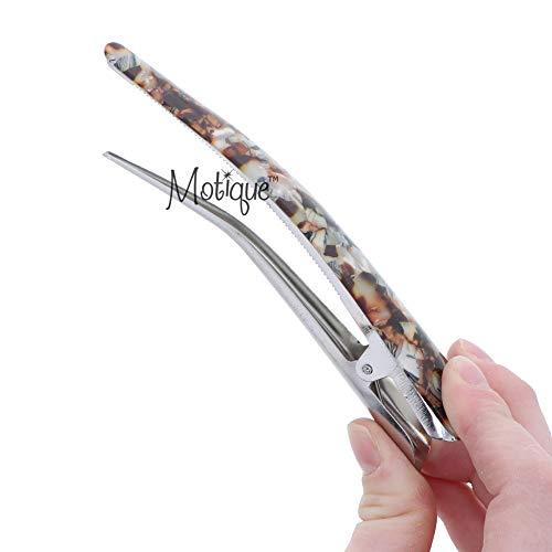 Motique Accessories Large Concord Duck Teeth Hair Clip for Woman and Girls - Brown Beige
