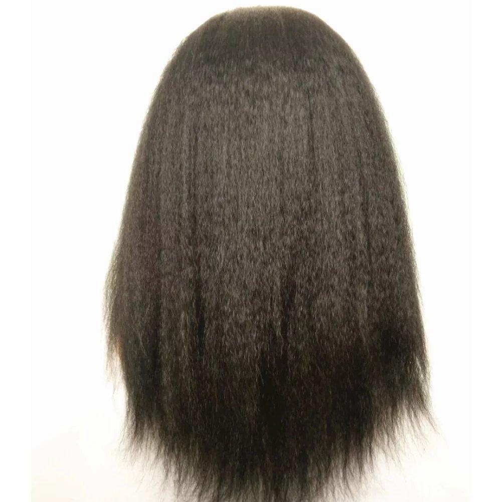 N.L.W. 360 Lace front wigs N.L.W. Italian Yaki 360 Lace Front Human Hair Wigs for Black Women Brazilian human Hair Glueless 360 Lace Wig with Baby Hair 16 inches