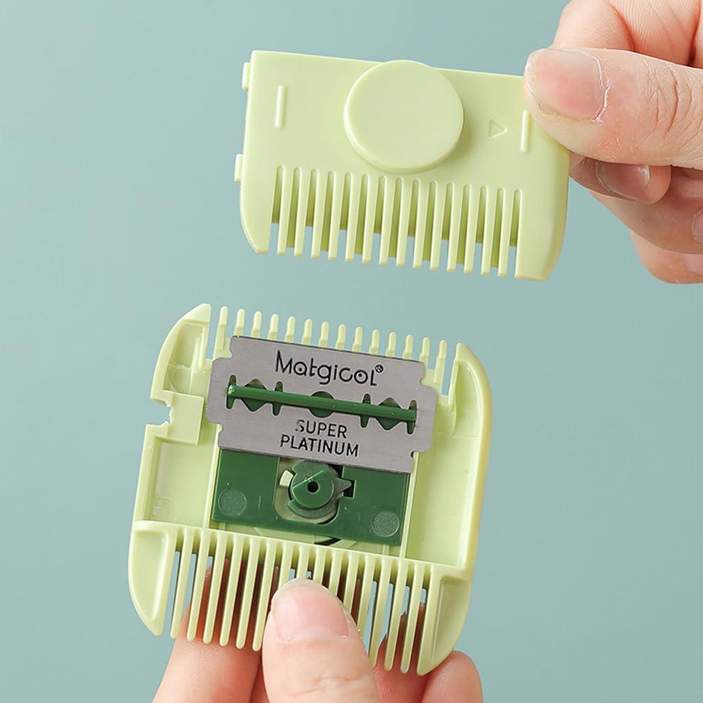 Anbei Hair Split End Trimmer, Split Ends Hair Trimmer, Hair Cutting Tools, 2 in 1 Hair Razor Cutting Comb Tools,Hair Clippers for Women (Grey)