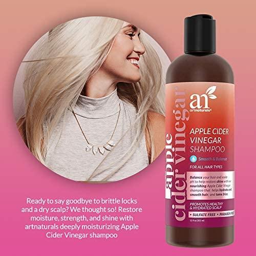 Artnaturals Artnaturals Apple Cider Vinegar Shampoo – (12 Fl Oz / 355ml) – for All Hair Types - Plant Base Blend - Coconut Oil and Vitamin E for Split Ends, Shine, Stronger and Smoother