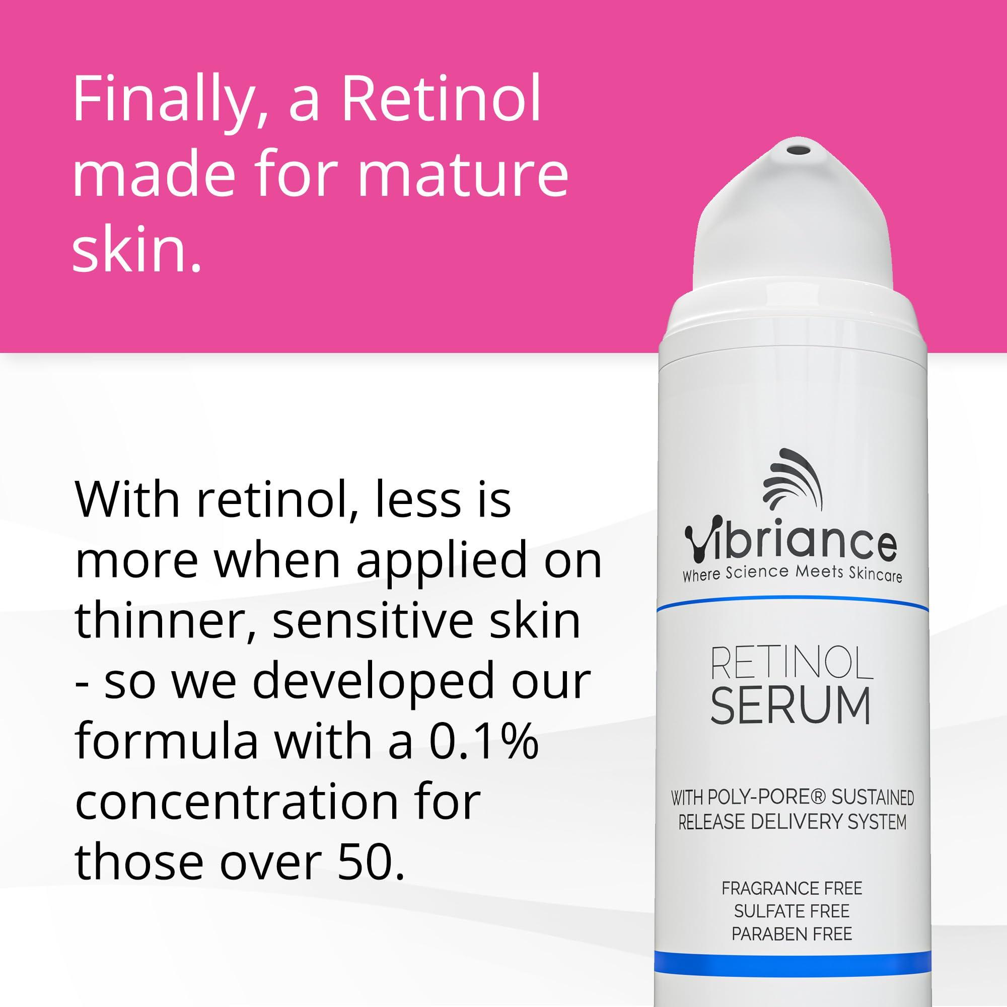 Vibriance Vibriance Retinol Serum for Face - Reduces Appearance of Deep Wrinkles and Large Pores, Enhances Tone, Improves Complexion - Sensitive, Mature Skin Night Cream - 1 fl oz