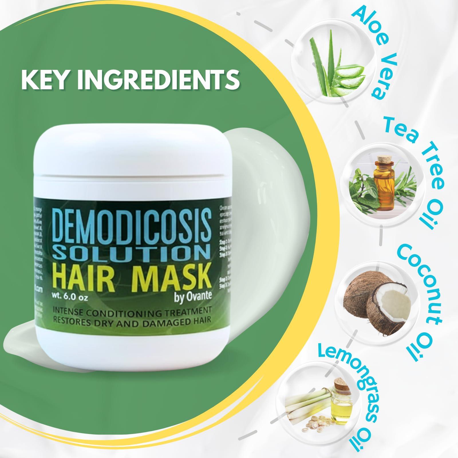 OVANTE OVANTE Demodex Mite Eliminating Repair Mask for Itchy, Prone Scalps - Hair Loss Associated with Demodicosis - 6.0 oz