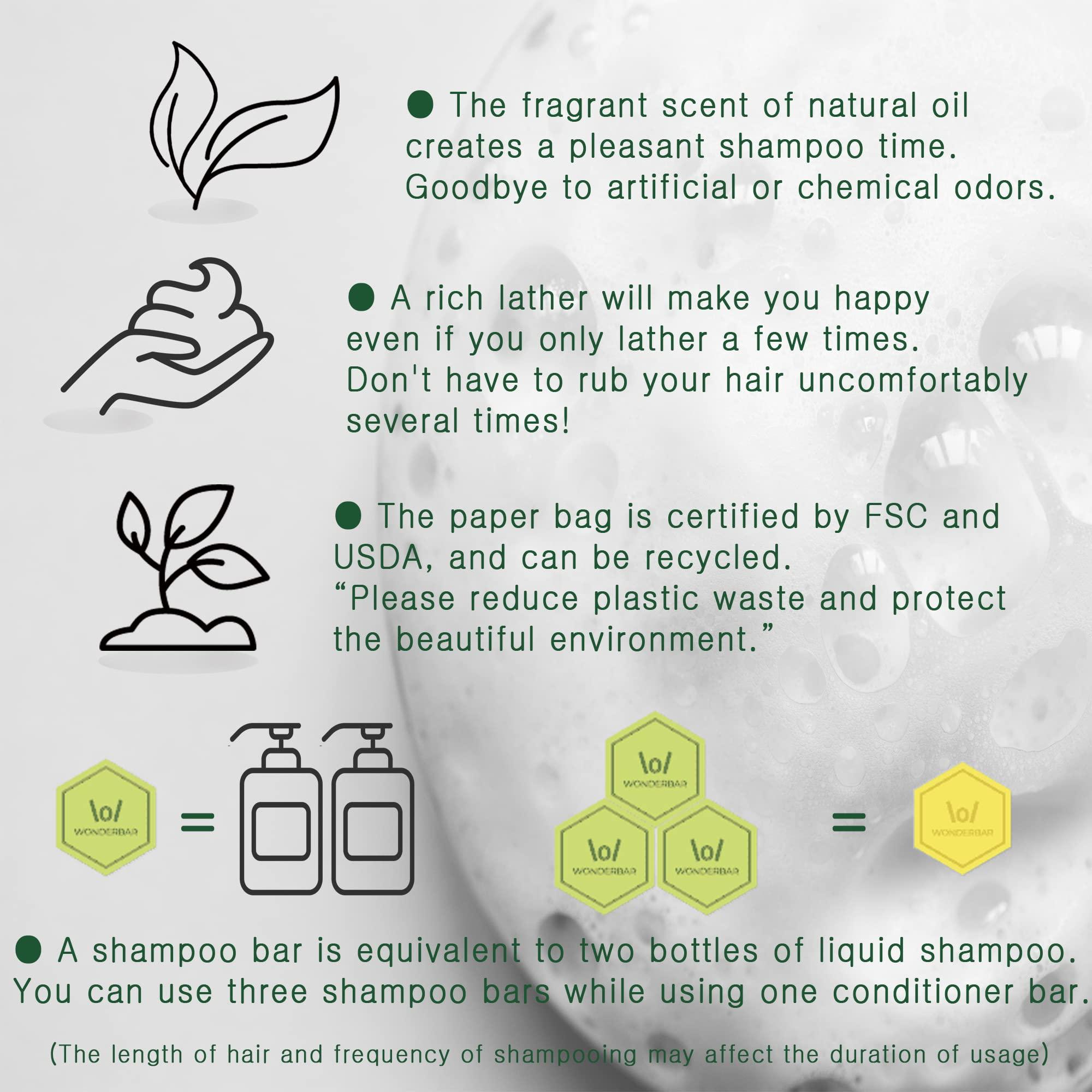 WONDERBAR101 WONDERBAR101 Oily Hair and Oily Scalp Dandruff Shampoo Bar plant-based, pH balanced, Eco-friendly, Plastic Free Packagig. (Rosemary)