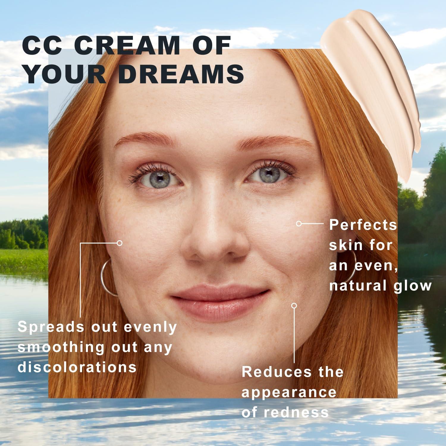 Lumene Lumene Color Correcting CC Cream - Lightweight Foundation - Medium Coverage - Redness Reducing Face Makeup for Glowing Complexion - Vegan Formula + Suitable for All Skin Types - Ultra Light (1 fl oz)