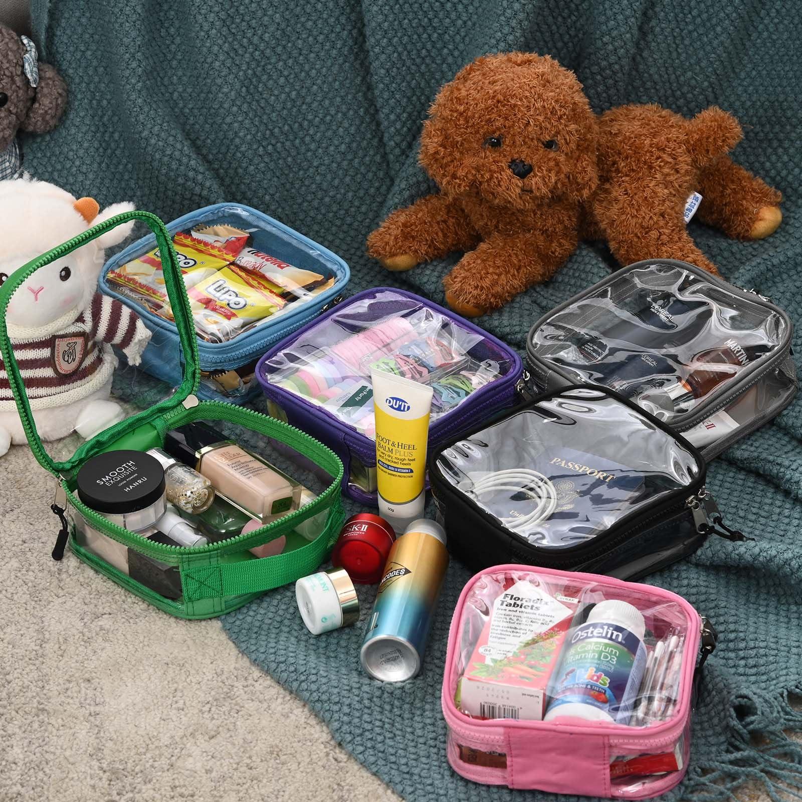 fiezkaa fiezkaa Quart Size Travel Bag Tsa Approved 3-1-1 Clear Toiletry Bag, See Through Liquid Bags for Travel - Gray