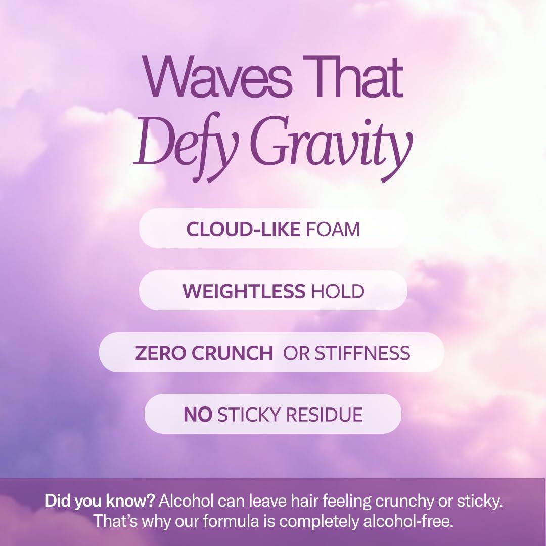FUNCTION OF BEAUTY FUNCTION OF BEAUTY Zero Gravity Styling Mousse, 7 oz Each (2-Pack) - Adds Volume, Defines Natural Waves While Providing a Flexible Hold Without Feeling Stiff or Crunchy