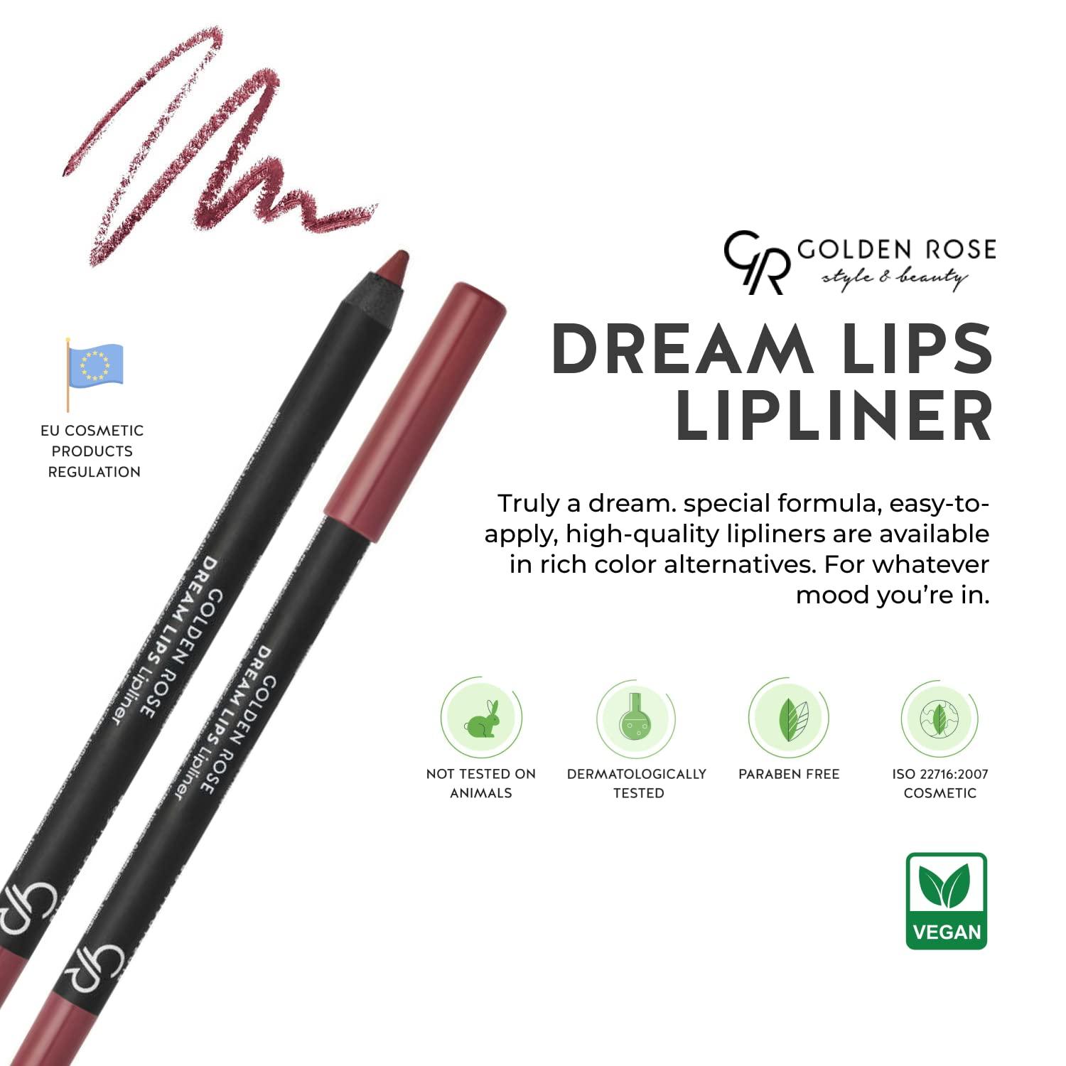Golden Rose Golden Rose Dream Lips Lipliner - Long-Lasting, Highly Pigmented, Easy-to-apply Lip Pencil (531)