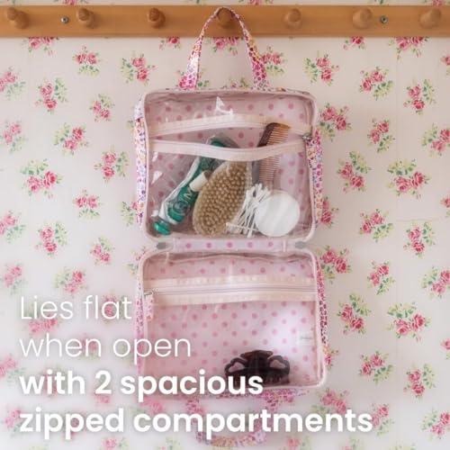 Cath Kidston Cath Kidston Wash Bag | Large Toiletry Bag | Cosmetic Bag | Makeup Organiser | Travel Wash Bag | Two Parts Skin Care Bag | Affinity Print