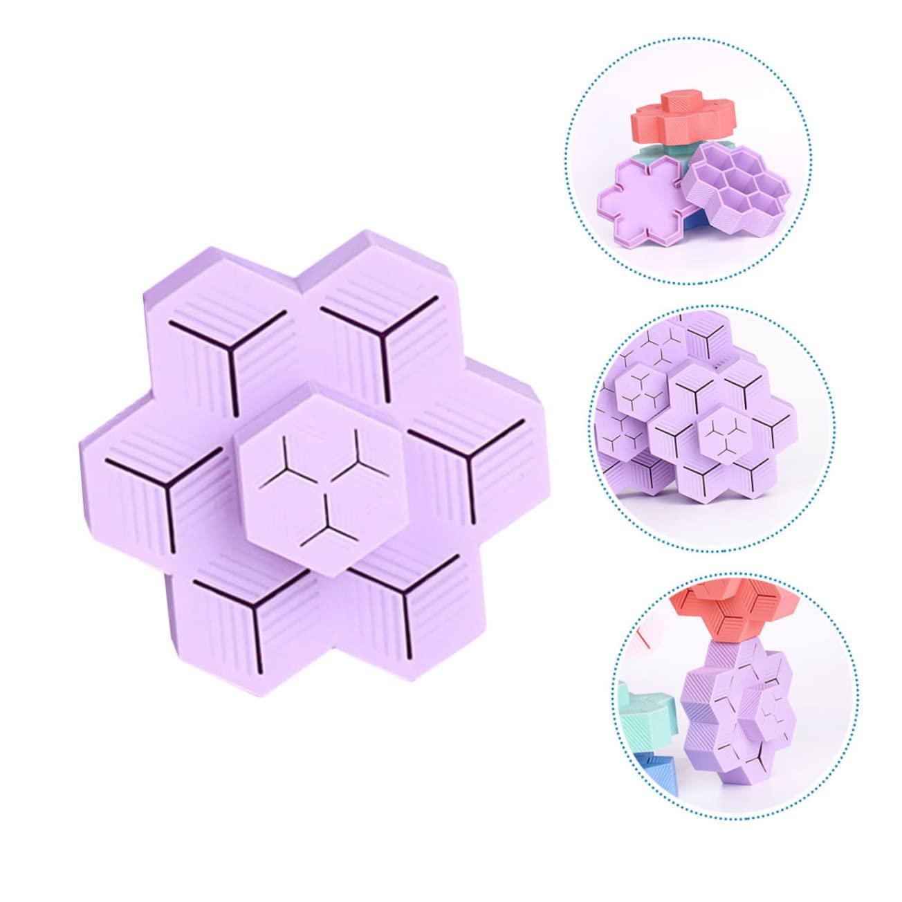 Mikinona Mikinona Lipstick Holder 10x9.5x4cm Purple Silicone Desktop Storage Rack Easy to Clean Home Shop Display Case
