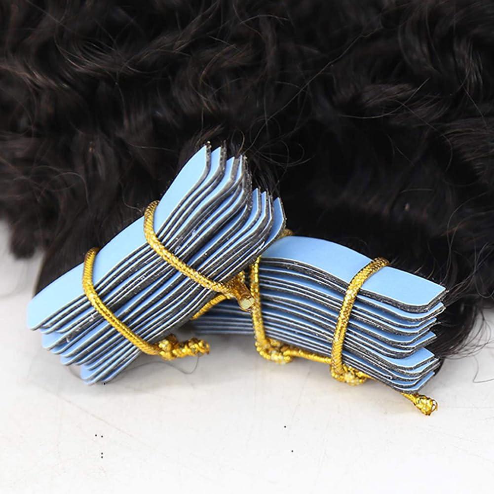 Kiss darling LASHES Deep Curly Tape In Hair Extensions Human Hair Deep Wave Tape In Hair Extensions Human Hair 40pcs/100g Tape Ins for Black Women Human Hair 30\"Inch