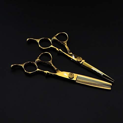 ZZYY Hair Cutting Scissors, Japanese hairdressing scissors professional golden hairdressing scissors big bearing screw hair cutting thinning scissors unisex hairdressing hairdressing scissors BY ZZYY