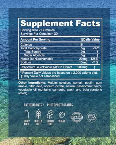 Inner Glow Inner Glow Sol Defense Gummies - Dermatologist and Plastic Surgeon developed to fight photoaging, Polypodium Leucotomos and Niacinamide