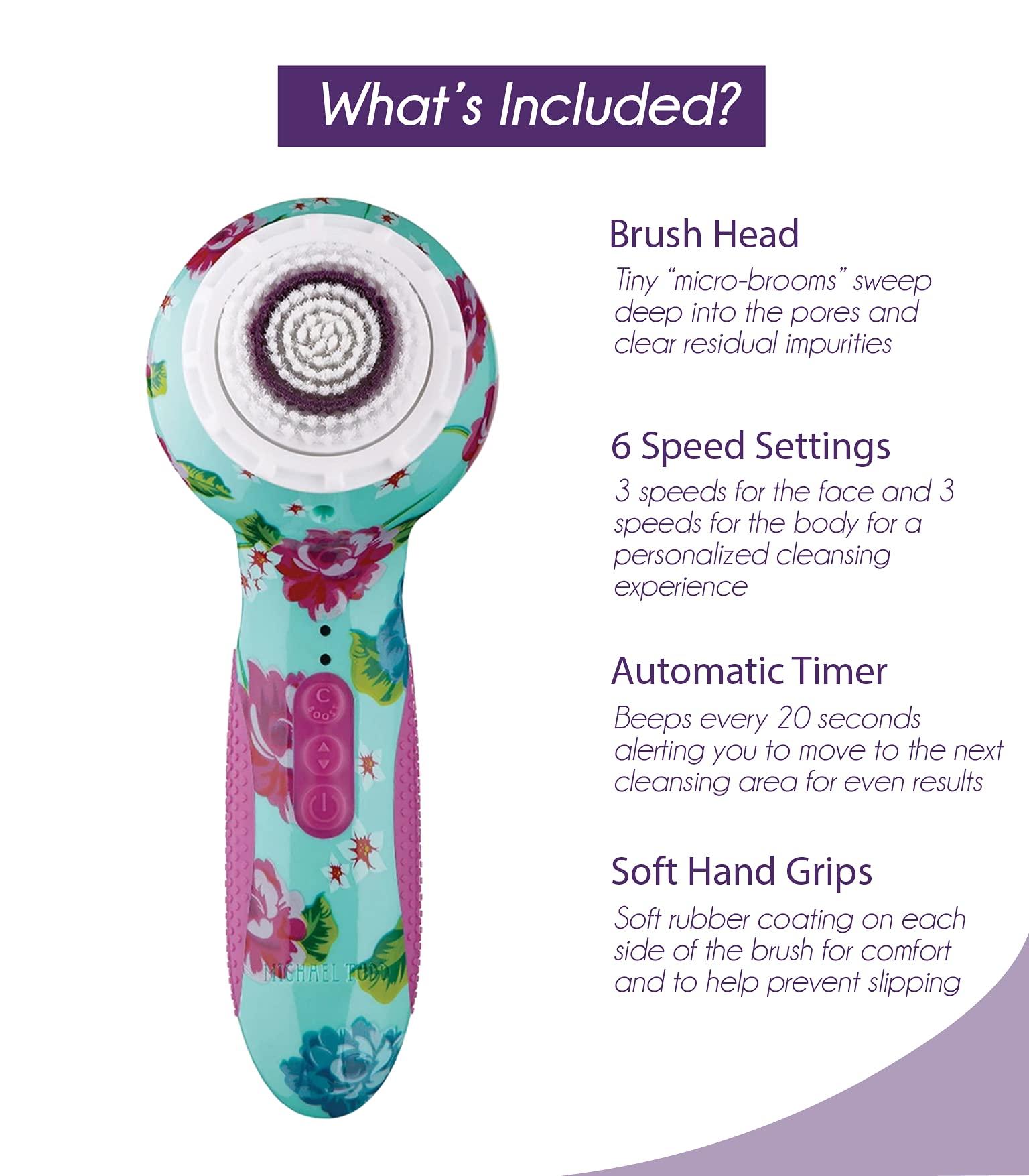 MICHAEL TODD BEAUTY Michael Todd Beauty - Soniclear Elite - Facial Cleansing Brush System - 6-Speeds - Face Cleansing Brush & Exfoliating Body Scrubber