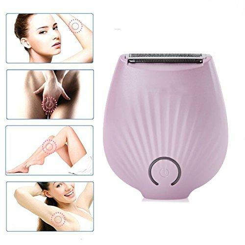 Zeerkeer Electric Razor for Women, ZEERKEER Lady Shaver, Rechargeable & Waterproof Women Shaver, Hair Removal Trimmer Use Wet or Dry (Pink)