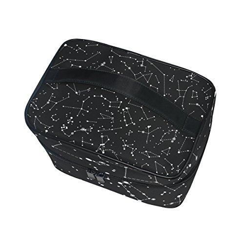 ALAZA Cooper girl Constellations Star Cosmetic Bag Travel Makeup Train Cases Storage Organizer