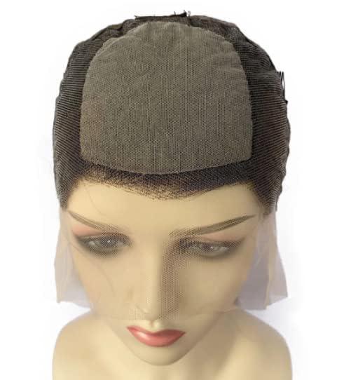 RJ HAIR RJ HAIR Silk Base Full Lace Human Hair Wigs Transparent Straight Silk Top Full Lace Wig Pre Plucked Invisible Bleached Knots (20inch, 150% Density)